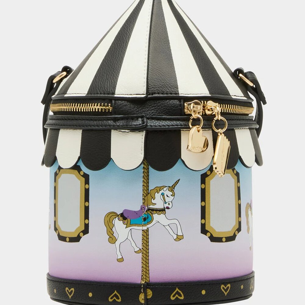 Betsey Johnson Kitsch Spin Me Carousel LightUp Horse Crossbody Bag Multi NWT - Picture 6 of 12